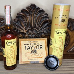 Colonel E.H. Taylor Cigars paired with a bottle of E.H. Taylor Bourbon