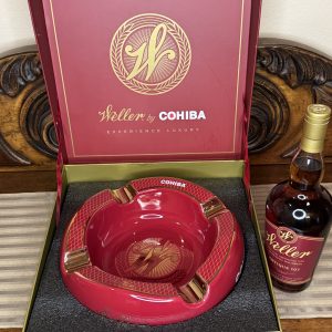 Weller by Cohiba Red Ashtray paired with Weller Antique 107 Bourbon