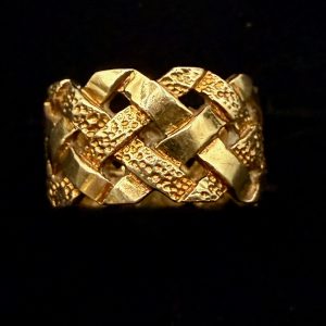Bold Woven Gold Band
