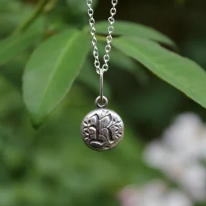 Silver Initial Locket Necklace (custom)