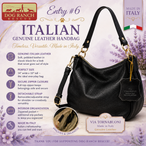 Italian Genuine Leather Black Handbag