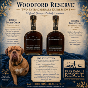 Woodford Reserve Sonoma Triple Finish and Double Double Oaked Bottle set