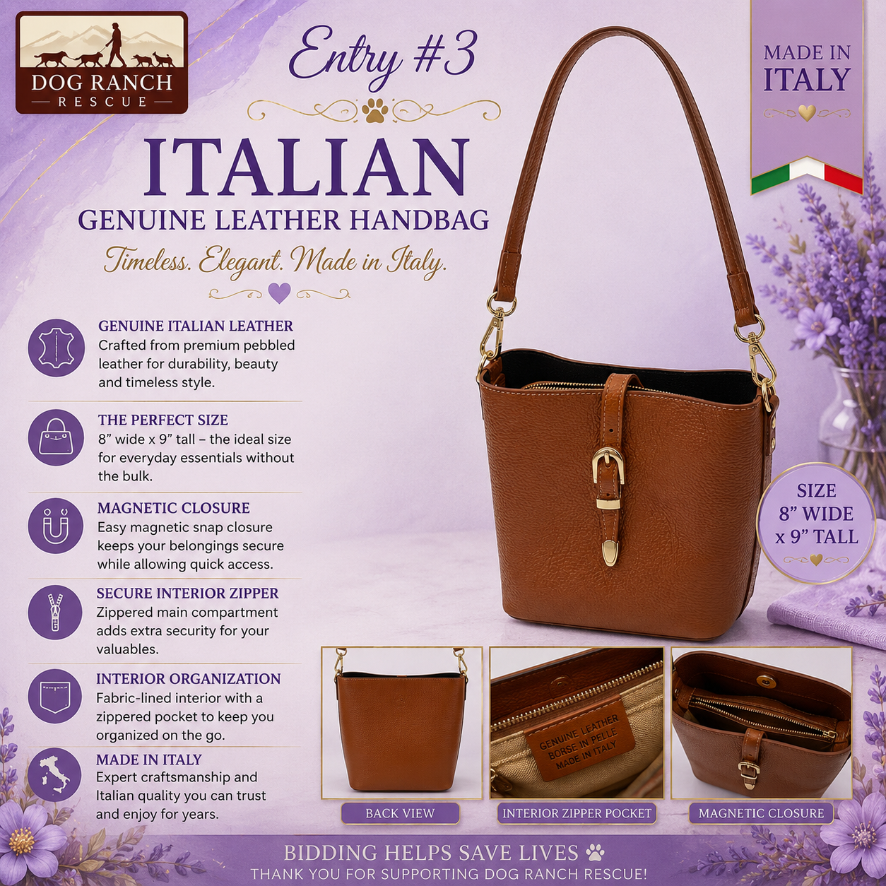 Italian Genuine Leather Handbag
